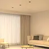 Foco empotrable LED sin marco de luz descendente, foco empotrable cob profundo anti-reflejos, accesorio de iluminación empotrable gris inteligente sin interruptor