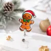 Navidad Dibujos Animados Hebilla Retráctil Desplegable Portatarjetas Ajustable Decoración de Insignia DIY Portatarjetas Divertido Hebilla Retráctil