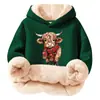 Sudadera con capucha de talla grande, suelta, de algodón compuesto y borrego, forrada de forro polar, sin bolsillos, para primavera y otoño, transfronteriza del Sudeste Asiático