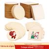 Fichas Redondas de Madeira de Natal Decoração para Casa DIY Artesanal para Crianças Desenho Grafite Fichas de Madeira Redondas de Tamanhos Variados