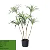 Estilo Minimalista de Lujo Ligero Planta de Orquídea Colgante Artificial con Bordes Blancos Decoración de Planta Verde Falsa Grande de Pie para Sala de Estar Interior Planta Verde Artificial