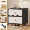 Mesita de noche para dormitorio en casa, mueble de noche infantil de madera maciza estilo crema subsidiado por el estado, pequeño armario de almacenamiento creativo