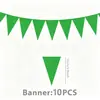 Boda Estilo Europeo Transfronteriza Desechables Platos de 9 Pulgadas, Vasos de Papel, Mantel, Color Sólido Verde, Verde Oscuro Decoraciones de Mesa de Postre para Fiesta