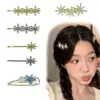 Grampo de Cabelo de Strass Floco de Neve Novo Transfronteiriço Presilha para Franja Lateral Presilha Jacaré Acessório de Cabelo para Meninas com Strass Brilhantes