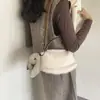 Bolso bandolera para mujer de felpa con sensación de otoño e invierno, súper popular, nicho, estilo nuevo, bolso de mano moderno y versátil, bolsa tote 2026