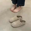 Zapatos Birkenstock de estilo coreano con punta cerrada para mujer para usar en exteriores, Nuevos estilos de zapatillas cálidas de algodón afelpado, Medias zapatillas Birkenstock de estilo perezoso para una pierna