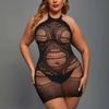 Europeo y americano transfronterizo halter espalda descubierta chica hot ajustado a la cadera uniforme pecho pequeño hueco sexy sexy sexy lencería malla comercio exterior
