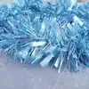 Suministros de decoración navideña de color sólido mate de hoja ancha de fibra fina con rayas densas, cintas de oropel, guirnaldas, artículos de decoración festiva