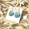 Design estilo oceano concha estrela-do-mar brincos para mulheres nicho ins férias na ilha brincos de tarraxa moderno fabricante atacado
