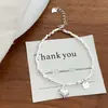 Pulsera Cuadrada de Plata 925 de Moda y Corazón para Mujer, Regalo, Joyería de Moda Estilo Ins