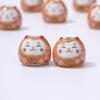 Gato da Sorte Cerâmico DIY Cor Gato Pulseira Pingente Furo Vertical Gato Colorido Pingente Contas Acessórios Acessórios Gato Daruma