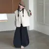 Conjunto de Felpa de Invierno para Niñas 2026 Nuevo Estilo Otoño/Invierno Niños Medianos y Grandes Niñas Sudadera con Capucha Chaleco Pantalones Conjunto de Tres Piezas
