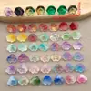 33 Tipos de Cuentas de Vidrio Transparente de 8x11 mm con Color Degradado de Flor de Lirio del Valle Accesorios de Joyería para Pulseras de Cuentas Hechas a Mano DIY