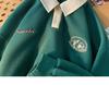 Suéter Polo Waffle Masculino Primavera Marca Americana de Moda Casal Gola Polo Solto Jaqueta Vintage