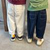 Calça de Trabalho Infantil Calça Casual para Meninos Algodão Puro 2026 Nova Primavera e Outono Calça Longa Soltinha para Meninas Crianças