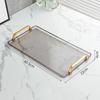 Juego de Tazas de Té Bandeja Taza de Té Bandeja de Té de Lujo Ligero Sala de Estar Hogar Plato Rectangular para Escurrir Almacenamiento de Tetera Nuevo Estilo Soporte para Tazas