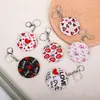 Espelho Dobrável Criativo Portátil para Uso Doméstico Amazon Espelho Dupla Face PU Chaveiro de Desenho Animado Espelho Redondo Pequeno Feito Sob Medida com Sua Imagem