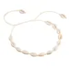 Collar de Concha Tejido a Mano con Hilo Moda Transfronteriza Europea y Americana Ajustable Simple para Clavícula Venta al por Mayor No