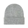 Gorro de Punto de Color Sólido para Otoño e Invierno 60g Doble Capa Ensanchado Venta al por Mayor de Comercio Exterior de Amazon Gorro de Lana Caliente Liso