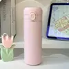 Nueva taza térmica con tapa rebotante, taza de guisante, simple, para estudiantes masculinos y femeninos, de acero inoxidable 304, portátil, de moda, con dibujos animados