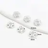 14K Banhado a Ouro Cor de Ouro Real Conservante Flor Coração Círculo de Zircônia Contas Espaçadoras Pulseira Colar DIY Material para Miçangas Acessórios C45
