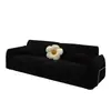 Sofá de Chenille Bauhaus Retrô Nórdico para Sala de Estar Apartamento Pequeno Estrutura de Aço Pequena Sofá-Cama de Tecido com Encosto Alto Madeira de Pinus