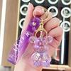Acrílico Color Transparente Fantasma Oso Sentado Llavero Colgante de Joyería Pareja Delicado Colgante de Bolsa Pequeño Regalo Venta al por Mayor