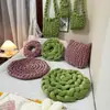 Cristal Central Veludo de Flanela Lã Super Grossa da Islândia 3cm Manta Tecida à Mão Cama para Gato Pet Almofada de Nó