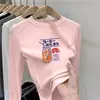 Camiseta Base de Manga Larga para Niña para Otoño e Invierno, Nueva Camiseta Térmica Versátil y Elegante con Diseño de Dibujos Animados para Niños Mayores