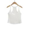 Camisola de Verano para Mujer Ropa Interior sin Espalda Acanalada Ajustada Sexy Realzadora de Busto Camisola Delgada