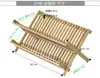 Estante para Platos de Doble Capa Nanzhu Estante para Platos Estante Escurridor Estante de Almacenamiento de Cocina de Madera Maciza Estante de Almacenamiento Columna para Platos con Cesta para Palillos