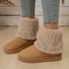 Outono de 2026 Novo Tamanho Grande Feminino Casual Confortável Estilo Europeu e Americano Fashionável Botas Peludas para Exterior Tamanho Único