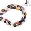 Jinghui Accesorios de cuentas hechos a mano DIY Cristal natural colorido con cuentas semiacabadas irregulares hechas a mano de 8*12