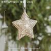 Amazon novo fornecimento de decorações de Natal floco de neve branco tridimensional estrela de cinco pontas pingente de árvore neve paisagem layout