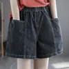 Moda de Jeans Delgados de Seis Puntos para Mujeres Petites, Nuevo Estilo de Verano, Dobladillo, Patchwork, Lavado, Desgastado, Pantalones Harem de Longitud Media