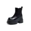 Botas curtas com perna de chaminé de 10 cm de aumento de altura com Chelsea Martin internas de aumento de altura para mulheres, nova coleção outono/inverno 2026