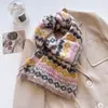 Bufanda de Punto Mezcla de Lana con Atmósfera Invernal Bufanda de Lana Gruesa Cálida Jacquard Retro de Alta Gama para Invierno