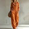 Ropa de mujer transfronteriza europea y americana 2026, nuevo mono casual de moda de otoño con bolsillo y cuello en V de manga larga