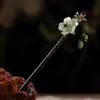 Pente de franja floral estilo antigo para mulheres, novo pente moderno estilo chinês para coques, pente simples Hanfu cheongsam, acessório de cabelo, ornamento de cabelo