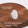 Anillos Abiertos de Acero Inoxidable Transfronterizos, Anillos Ajustables de Acero de Titanio que No se Desvanecen, Anillos Prensados en Aceite, Joyería de Mano al por Mayor