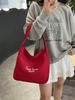 Bolsa de Tela Versátil Coreana para Mujer 2025 Nueva Casual con Letras Gran Capacidad Bolso de Hombro Cruzado Bolso Tote Bolso Simple para Mujer