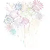 Adesivos Eletrostáticos para Vitrine de Shopping de Ano Novo 2027, Adesivos Decorativos de Atmosfera de Ano Novo do Ano do Carneiro, Adesivos de Vitrine de Fogos de Artifício, Adesivos de Porta