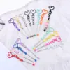 Novo Chaveiro de Coração com Contas DIY, Pingente Acessório de Chaveiro de Metal em Forma de Coração com Contas, Em Estoque para Atacado