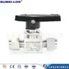 Suministro 3000PSI Estándar de EE. UU. Ruta de Gas Funda de Tarjeta Válvula de Bola Acero Inoxidable 1/4" Válvula de Bola de Funda de Tarjeta