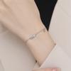 Prata Esterlina S925 Outono e Inverno 2024 Novo Simples Moda Versátil Ins Luxo Leve Elegante Rosa Amor Pulseira Exquisita