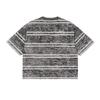 Camiseta ETAI masculina moda americana listrada solta retrô alta qualidade moda masculina lavada curta manga curta larga