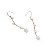 Aretes de Perlas de Agua Dulce para Mujer, Elegantes Colgantes de Campanilla de Lirio del Valle Concha Ganchos para Oreja, Estilo Chino Estilo Antiguo Inspirados en Celebridades Hanfu