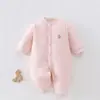 Mameleco Acolchado para Bebé 40g Otoño/Invierno Body Acolchado para Bebé Ropa de Algodón para Bebé Algodón Delgado Traje de Gateo de Dos Piezas