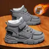 Sapatos infantis acolchoados de algodão botas de neve para meninos sapatos de inverno com forro de fleece espessados 2023 novo inverno crianças médias e grandes botas Martin quentes