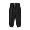 Pantalones Deportivos Jogger Negros para Hombre Otoño e Invierno 2025, Corte Holgado, Tallas Grandes, Pantalones Largos Versátiles con Letras en Relieve, Pantalones Deportivos Casuales de Marca de Moda